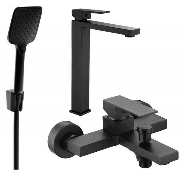 Mexen Uno R62 set de baie, negru - 71413R62-70