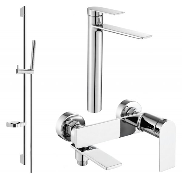 Mexen Zero DS70 set de baie, crom - 7113DS70-00