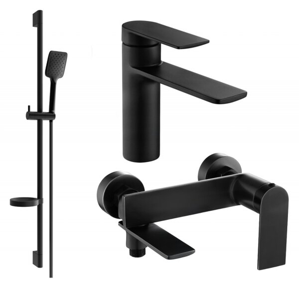 Mexen Zero DS62 set de baie, negru - 71103DS62-70