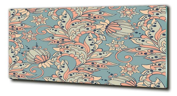 Tablou Printat Pe Sticlă flori etnice
