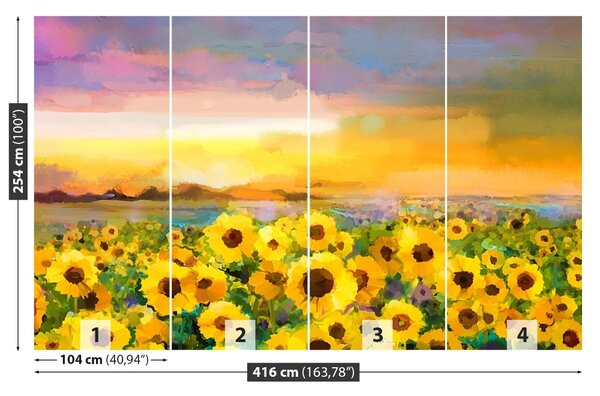 Fototapet Domeniu de Sunflowers