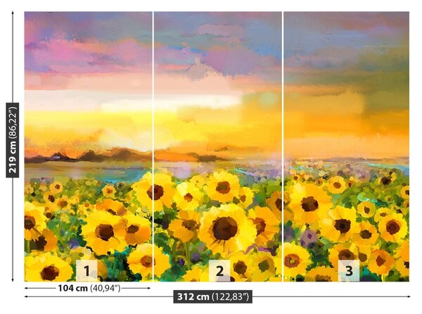 Fototapet Domeniu de Sunflowers