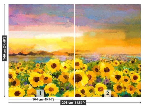 Fototapet Domeniu de Sunflowers