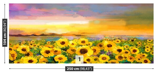 Fototapet Domeniu de Sunflowers