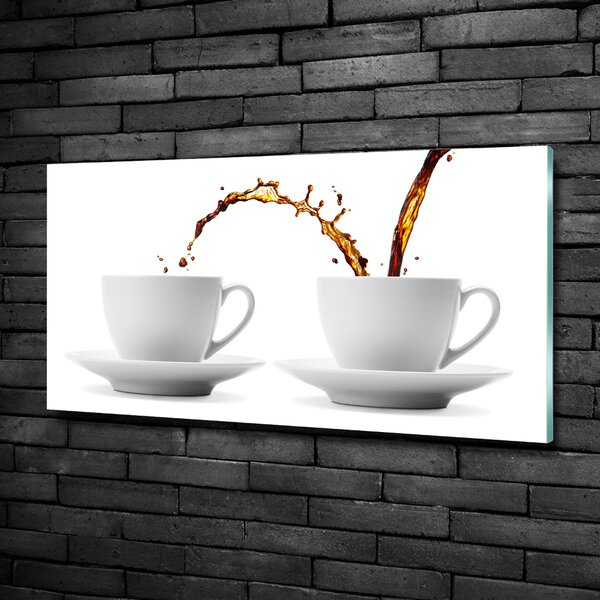 Tablou Printat Pe Sticlă Turnând cafea