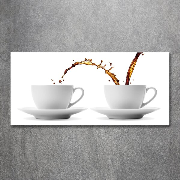 Tablou Printat Pe Sticlă Turnând cafea