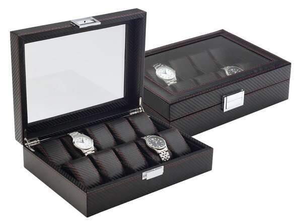 Casetă neagră pentru ceasuri JK Box SP-698/A25