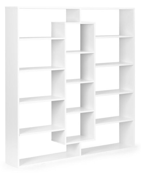 Raft de perete modern și spațios în alb 135,5 x 126,5 cm