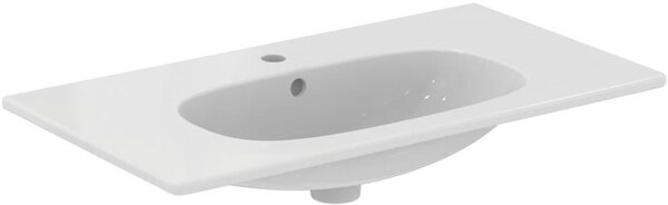 Ideal Standard Tesi lavoar 82.5x45 cm dreptunghiular clasică-mobilier-cu blat alb luciu T350901