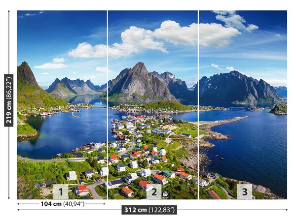 Fototapet Lofoten Norvegia