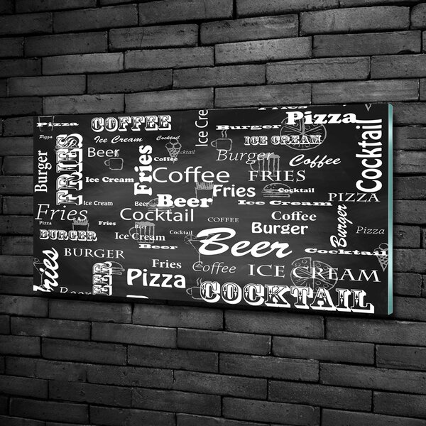 Fotografie imprimată pe sticlă meniu Restaurant