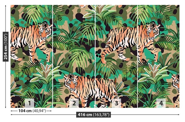 Fototapet Jungle Tiger