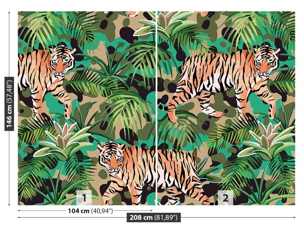 Fototapet Jungle Tiger