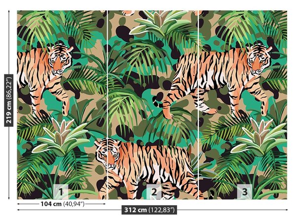 Fototapet Jungle Tiger