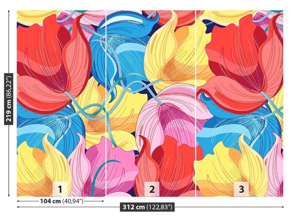 Fototapet Flori colorate