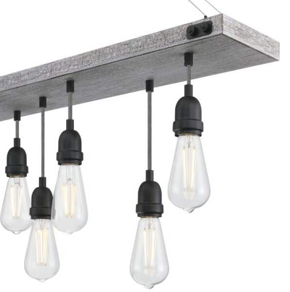 Westinghouse 6116440 - Candelabru suspendat pe lanț ASHWOOD 7xE27/60W/230V