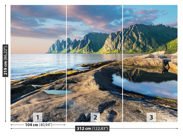 Fototapet Munții Norvegiei