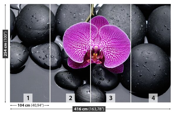 Fototapet Orchid Stones