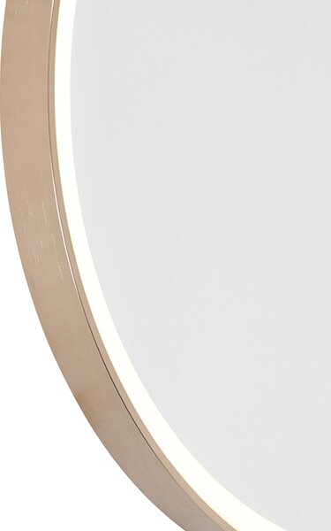 Oglindă de baie cupru 50 cm incl. LED cu dimmer tactil - Miral