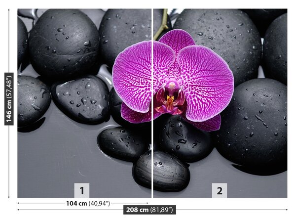 Fototapet Orchid Stones
