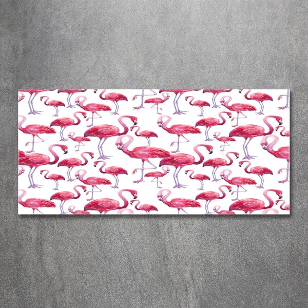 Tablou din Sticlă Flamingos