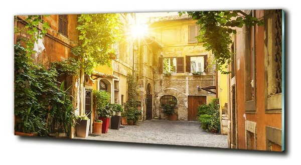Tablou sticlă străzile italiene