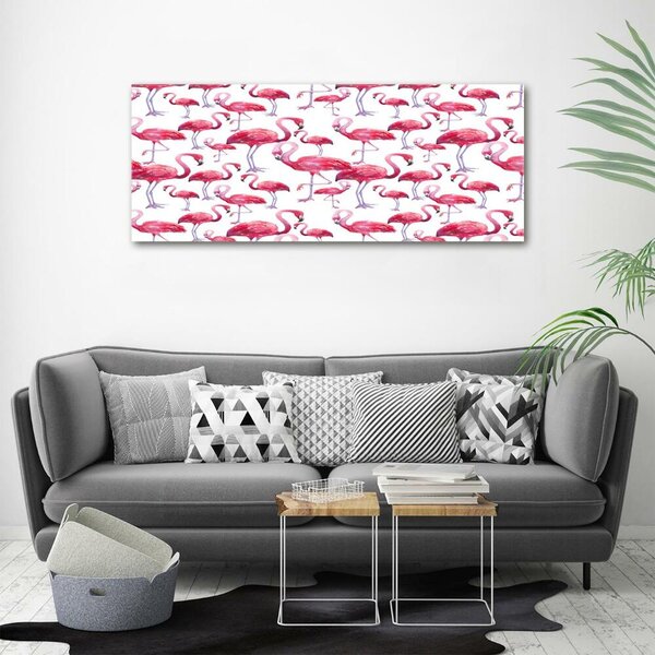 Tablou din Sticlă Flamingos
