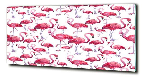 Tablou din Sticlă Flamingos
