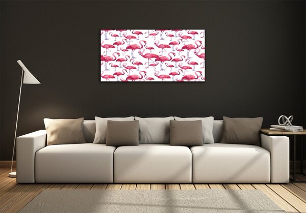 Tablou din Sticlă Flamingos