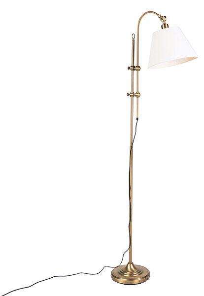 Lampă de podea clasică inteligentă bronz cu alb, inclusiv Wifi A60 - Ashley