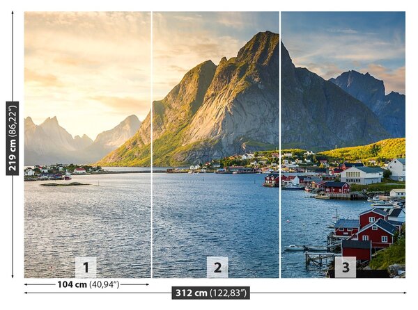 Fototapet Norvegia Fjord
