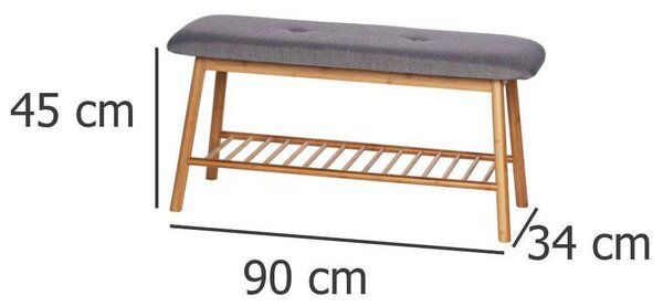 Wenko Bahari organizator pentru încălțăminte 90x34x45 cm gri 62217100