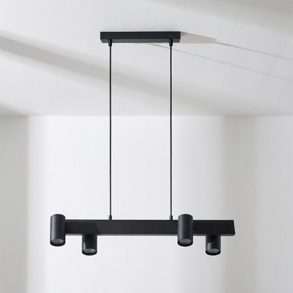 Brilagi - Lustru LED RGBW dimmabil suspendat pe cablu SELE 4xGU10/6,5W/230V negru