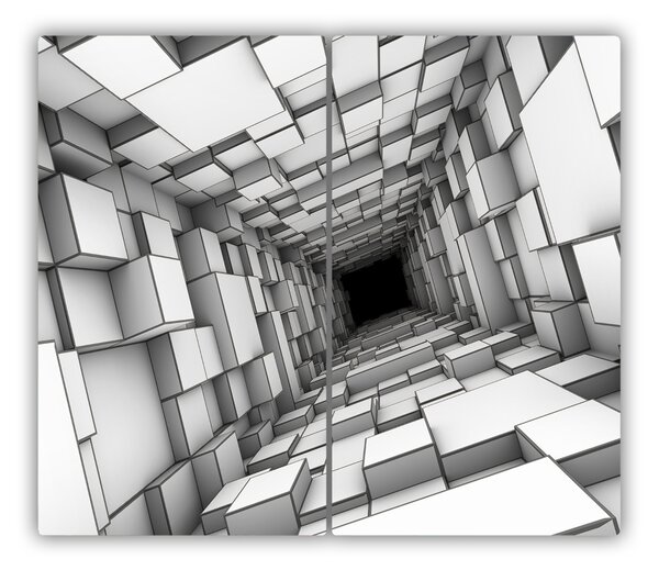 Tocator din sticla tunel cub