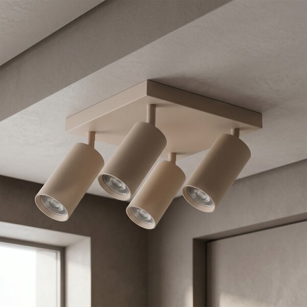 Brilagi - Lampă spot SELE SQUARE 4xGU10/30W/230V bej
