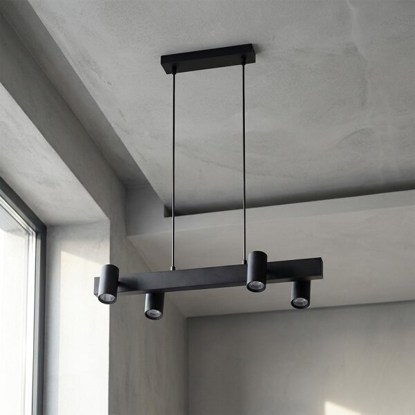 Brilagi - Lustru LED RGBW dimmabil suspendat pe cablu SELE 4xGU10/6,5W/230V negru