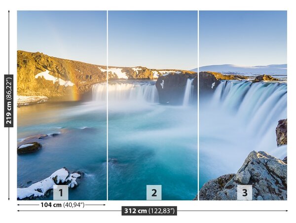 Fototapet Islanda Cascada