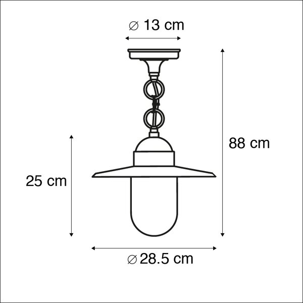 Lampă suspendată inteligentă de exterior antracit IP44 incl. WiFi ST64 - Kansas Graphite
