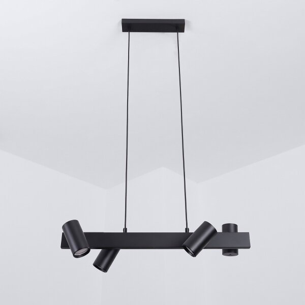 Brilagi - Lustră suspendată pe cablu SELE 4xGU10/30W/230V, neagră