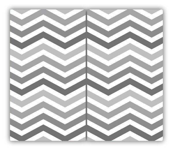Tocator din sticla în zigzag Gray
