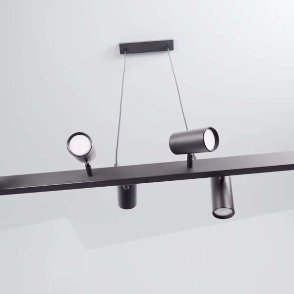 Brilagi - Lustră LED RGBW dimabilă suspendată pe cablu SELE 6xGU10/6,5W/230V neagră