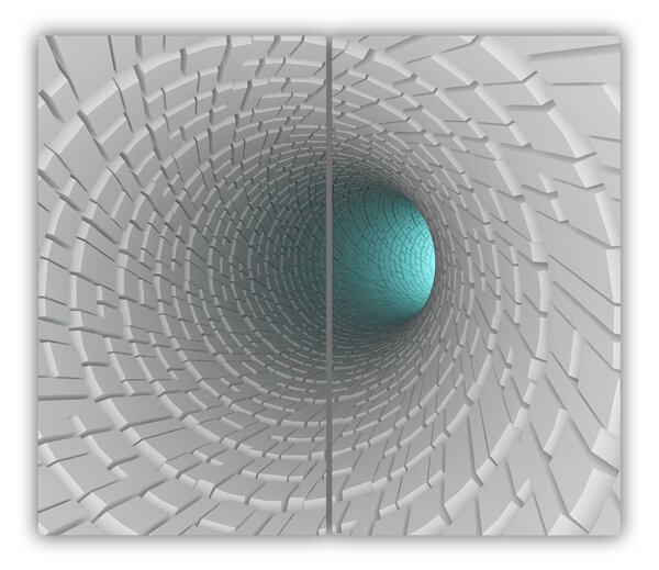 Tocator din sticla 3d tunel
