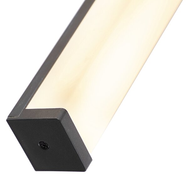 Lampă de perete modernă pentru baie neagră 62 cm IP44 - Cascada