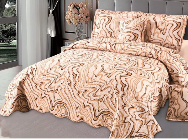 Cuvertura bumbac 100%, 5 piese, pat 2 persoane, 230x250 cm, CB308