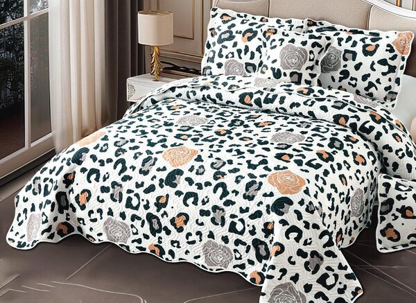 Cuvertura bumbac 100%, 5 piese, pat 2 persoane, 230x250 cm, CB313