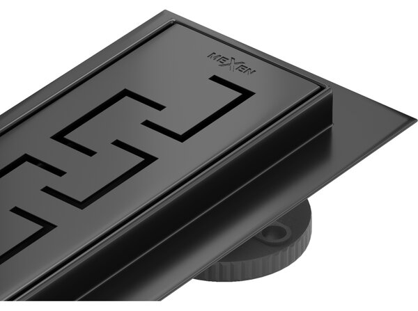 Mexen Flat 360°, canal de duș din oțel inoxidabil model M15 50 cm, negru mat, 1724050-40
