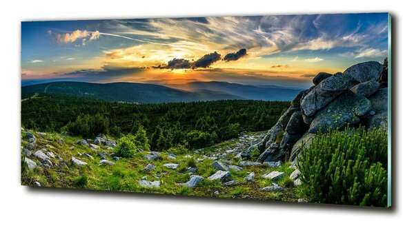 Fotografie imprimată pe sticlă panorama de munte