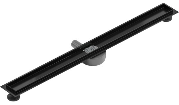 Mexen Flat 360, corp jgheab cu sifon rotativ 80 cm, negru mat, 1740080