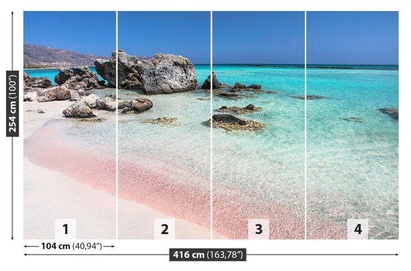 Fototapet O mare de roz nisip