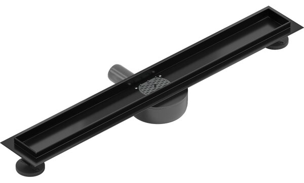 Mexen Flat 360, corp jgheab cu sifon rotativ 50 cm, negru mat, 1740050